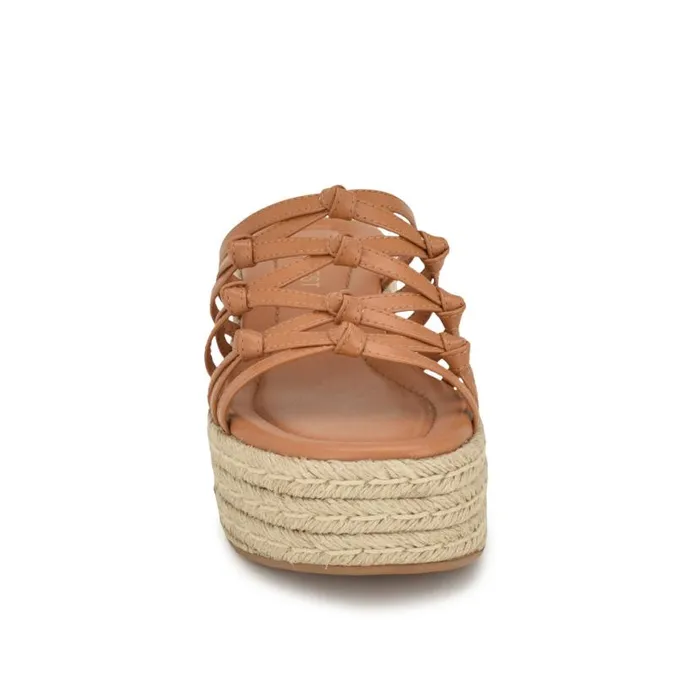 Nine West Sandals Women Cristy Espadrille Wedge Sandals Light Brown