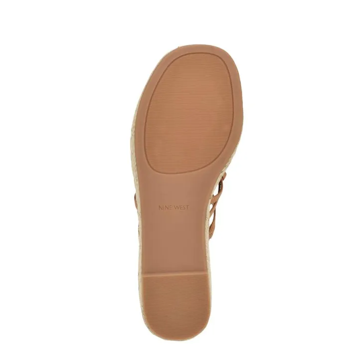 Nine West Sandals Women Cristy Espadrille Wedge Sandals Light Brown