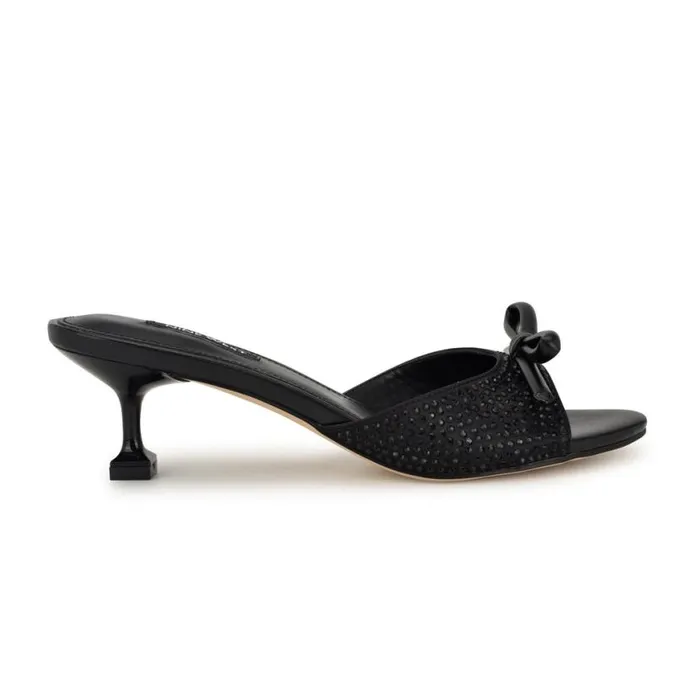 Nine West Sandals Women Delly Bow Sandals Black