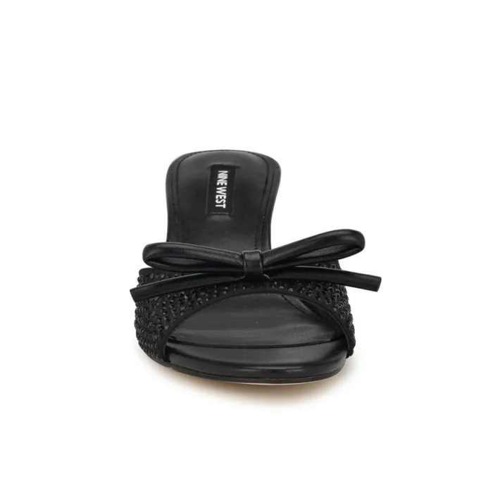 Nine West Sandals Women Delly Bow Sandals Black Nine West Sandals Women Delly Bow Sandals Black