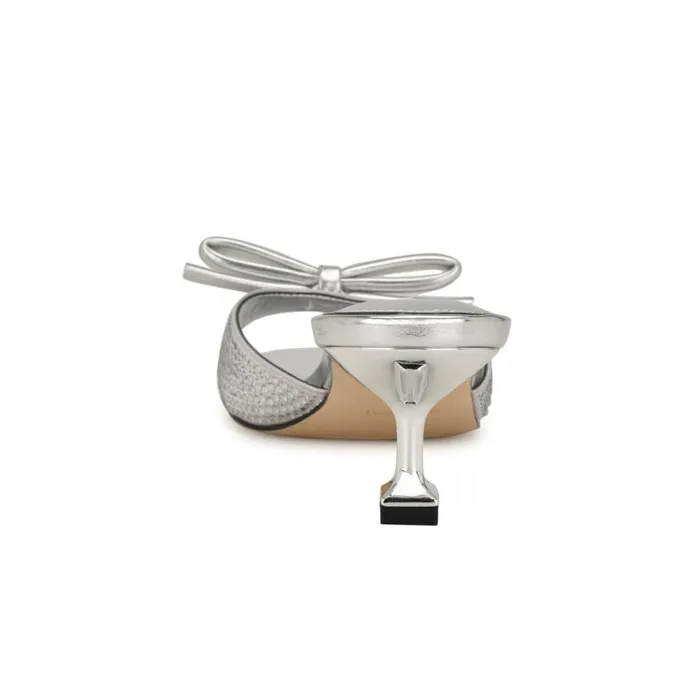 Nine West Sandals Women Delly Bow Sandals Silver Nine West Sandals Women Delly Bow Sandals Silver