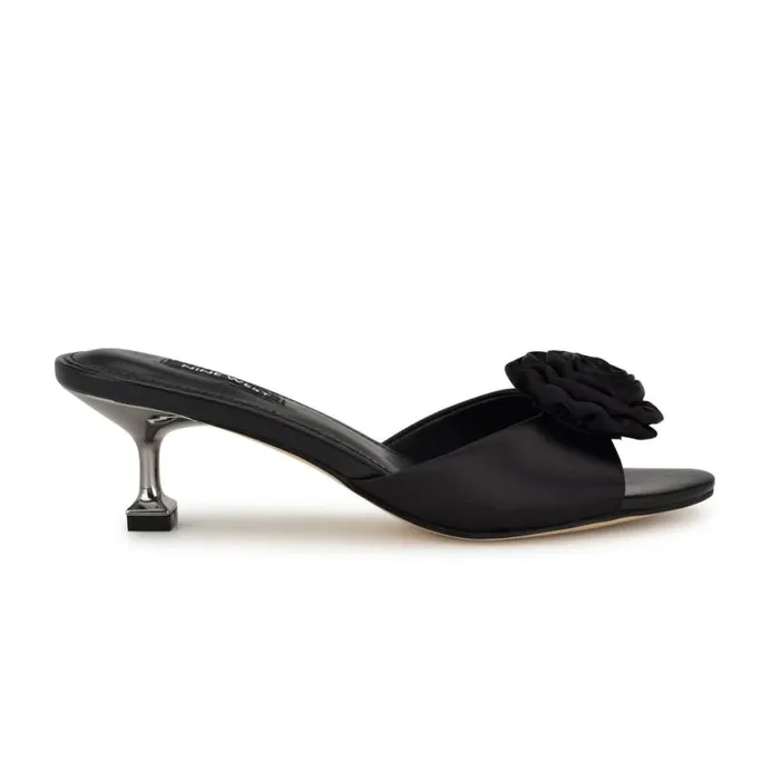 Nine West Sandals Women Dhalia Rosette Sandals Black