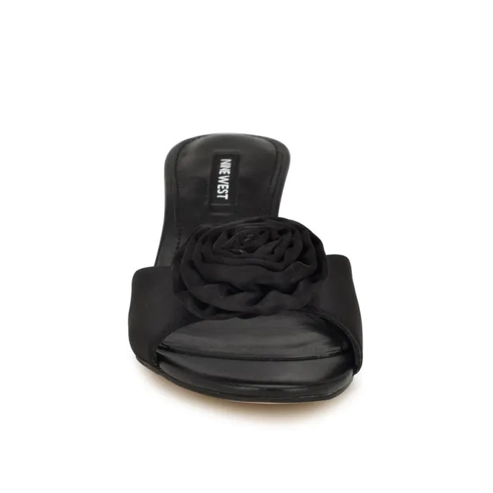 Nine West Sandals Women Dhalia Rosette Sandals Black Nine West Sandals Women Dhalia Rosette Sandals Black