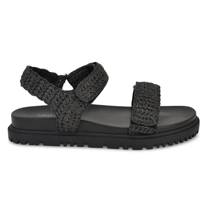 Nine West Sandals Women Dinrah Footbed Sandals Black