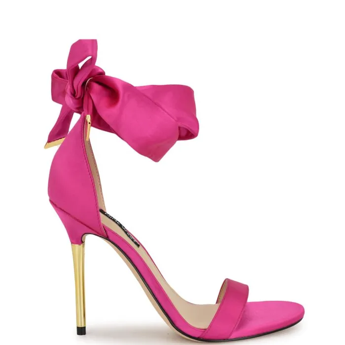 Nine West Sandals Women Donatela Ankle Wrap Sandals Pink