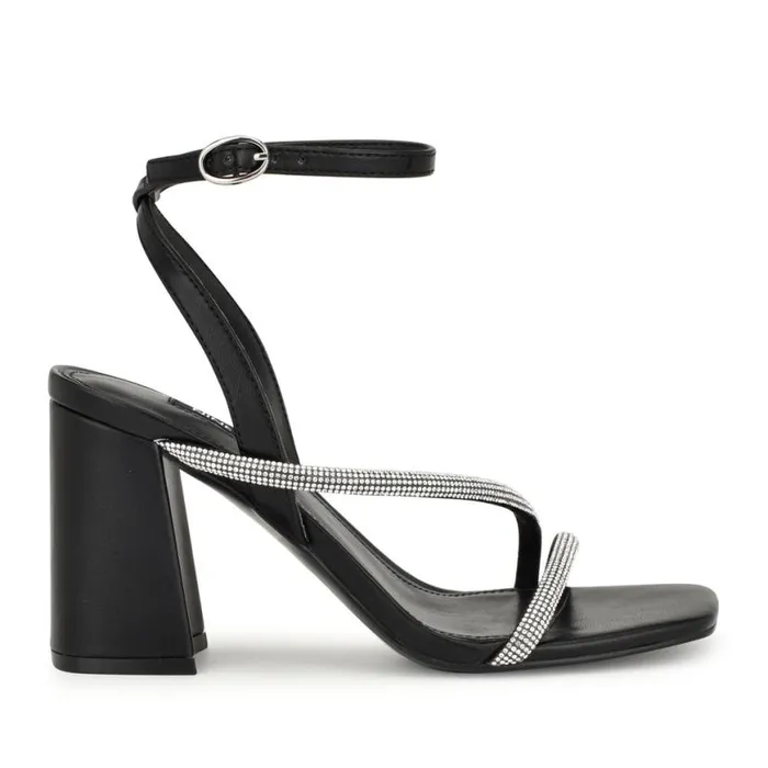 Nine West Sandals Women Gaden Ankle Strap Sandals Blackblack