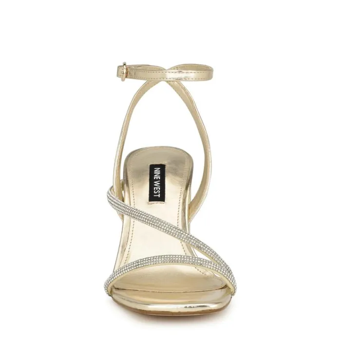 Nine West Sandals Women Gaden Ankle Strap Sandals Platino