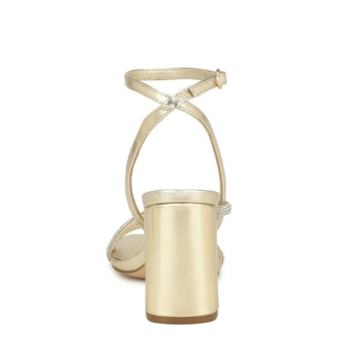 Nine West Sandals Women Gaden Ankle Strap Sandals Platino