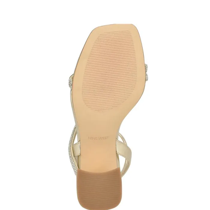 Nine West Sandals Women Gaden Ankle Strap Sandals Platino