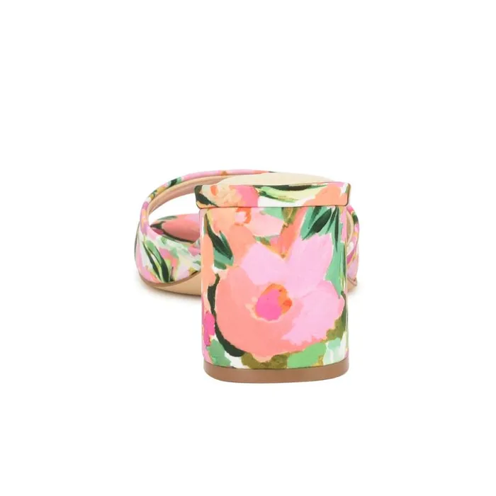 Nine West Sandals Women Gagen Slide Sandals Pink Floral