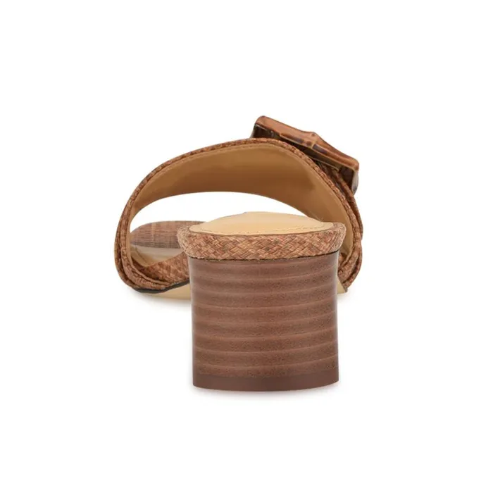Nine West Sandals Women Garta Buckle Slide Sandals Brown Raffia Nine West Sandals Women Garta Buckle Slide Sandals Brown Raffia