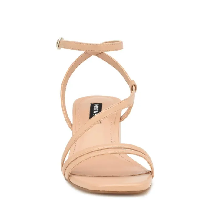 Nine West Sandals Women Georga Block Heel Sandals Warm Blush