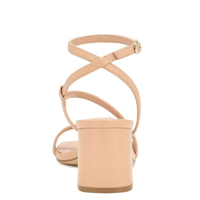 Nine West Sandals Women Georga Block Heel Sandals Warm Blush