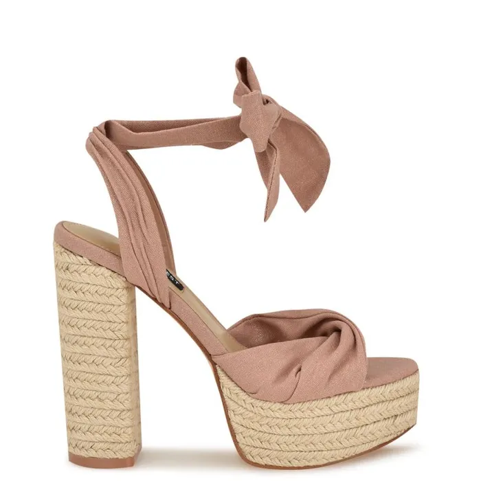 Nine West Sandals Women Gertha Platform Espadrille Sandals Blush