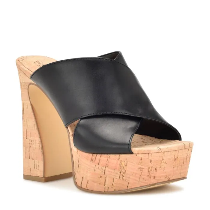Nine West Sandals Women Girlz Platform Sandals Black Natural Nine West Sandals Women Girlz Platform Sandals Black Natural