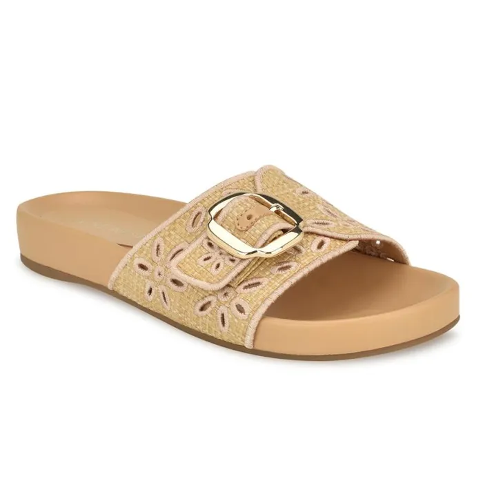 Nine West Sandals Women Giulia Casual Footbed Sandals Natural Raffia Nine West Sandals Women Giulia Casual Footbed Sandals Natural Raffia