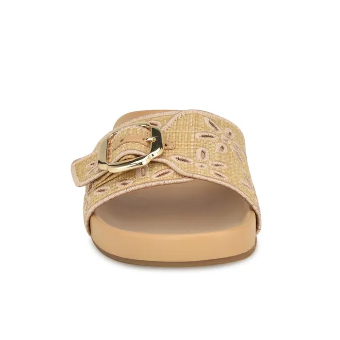 Nine West Sandals Women Giulia Casual Footbed Sandals Natural Raffia Nine West Sandals Women Giulia Casual Footbed Sandals Natural Raffia