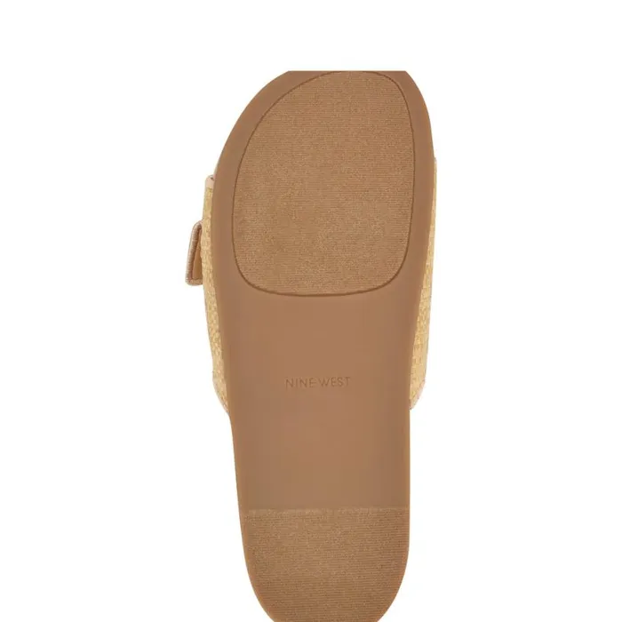 Nine West Sandals Women Giulia Casual Footbed Sandals Natural Raffia Nine West Sandals Women Giulia Casual Footbed Sandals Natural Raffia