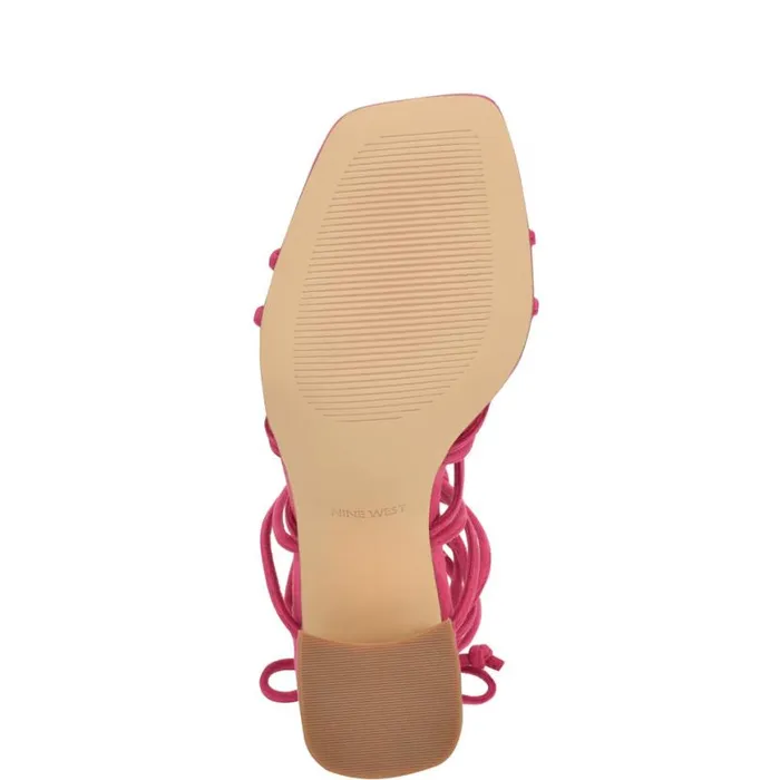 Nine West Sandals Women Glaven Ankle Wrap Sandals Pink Suede Nine West Sandals Women Glaven Ankle Wrap Sandals Pink Suede