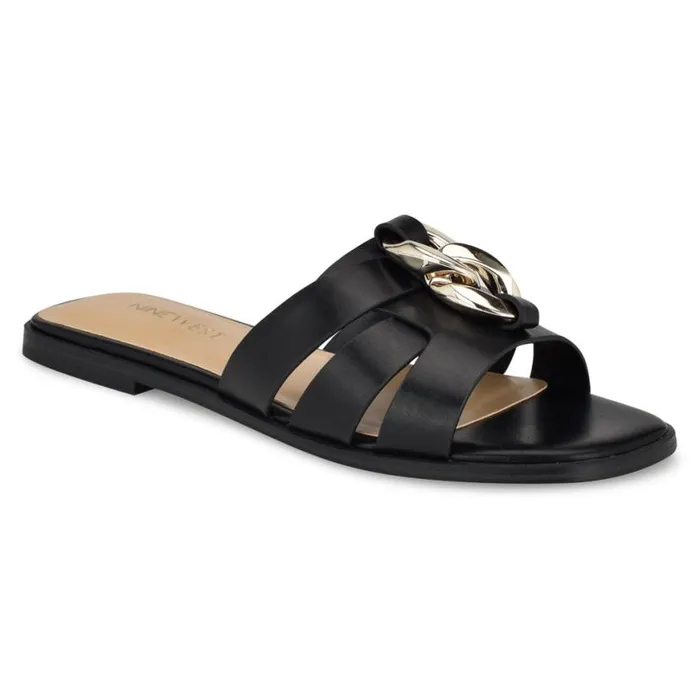 Nine West Sandals Women Graso Casual Flat Sandals Black Nine West Sandals Women Graso Casual Flat Sandals Black