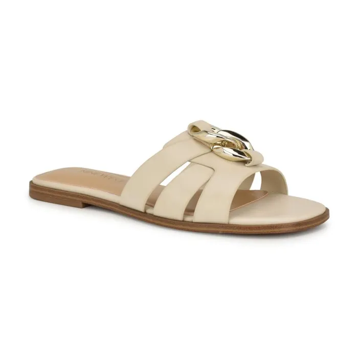 Nine West Sandals Women Graso Casual Flat Sandals Ivory Nine West Sandals Women Graso Casual Flat Sandals Ivory