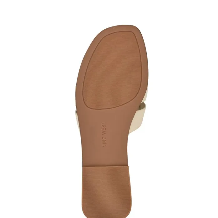 Nine West Sandals Women Graso Casual Flat Sandals Ivory Nine West Sandals Women Graso Casual Flat Sandals Ivory