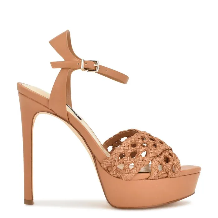 Nine West Sandals Women Grecia Platform Sandals Medium Natural