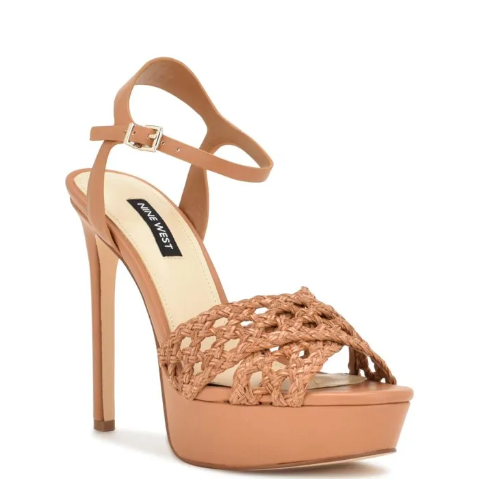 Nine West Sandals Women Grecia Platform Sandals Medium Natural