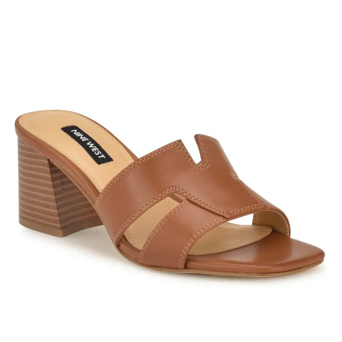 Nine West Sandals Women Griselda Block Heel Sandals Brown Nine West Sandals Women Griselda Block Heel Sandals Brown