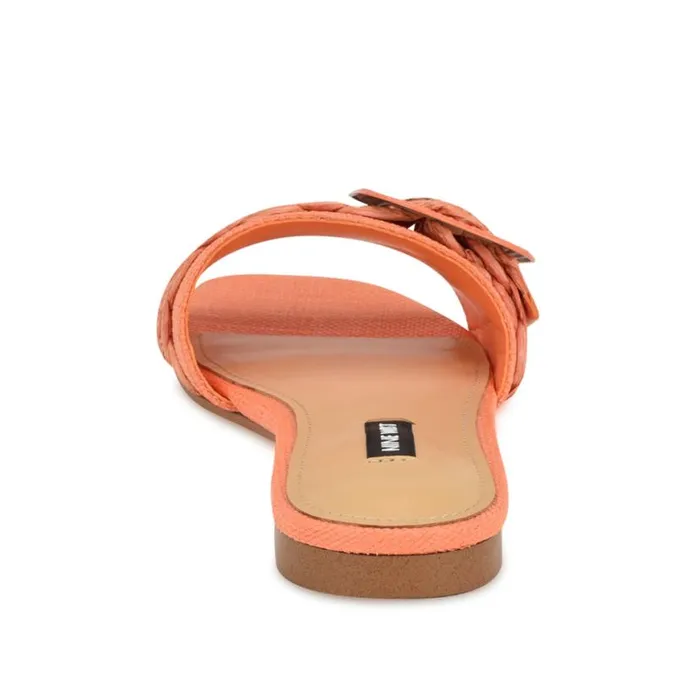 Nine West Sandals Women Hagleigh Flat Slide Sandals Orange Raffia Nine West Sandals Women Hagleigh Flat Slide Sandals Orange Raffia