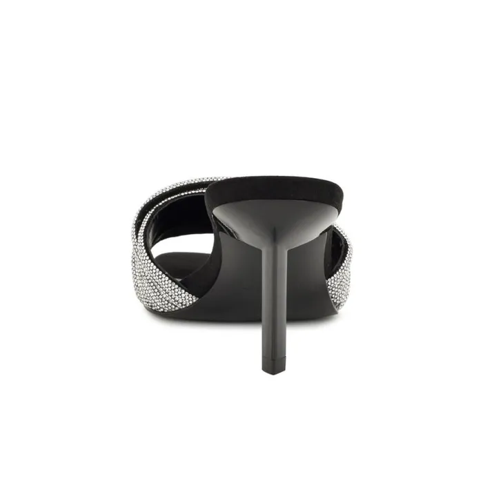 Nine West Sandals Women Harbor Heeled Slide Sandals Blackblack
