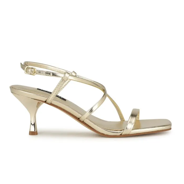 Nine West Sandals Women Haya Strappy Sandals Platino