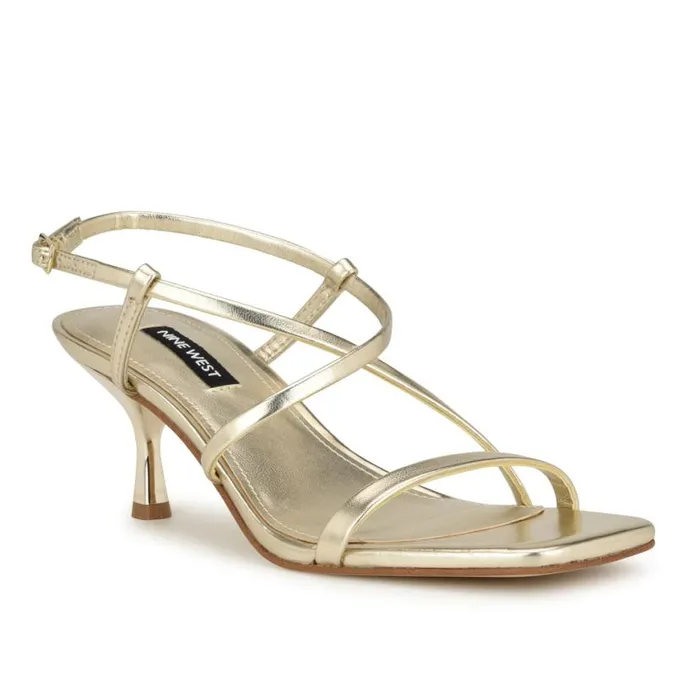 Nine West Sandals Women Haya Strappy Sandals Platino Nine West Sandals Women Haya Strappy Sandals Platino