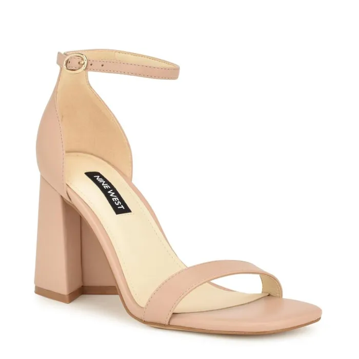 Nine West Sandals Women Ilea Ankle Strap Sandals Natural