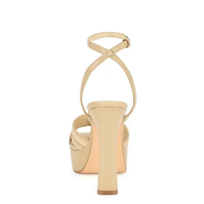 Nine West Sandals Women Irna Platform Ankle Strap Knotted Sandals Light Natural Patent Nine West Sandals Women Irna Platform Ankle Strap Knotted Sandals Light Natural Patent