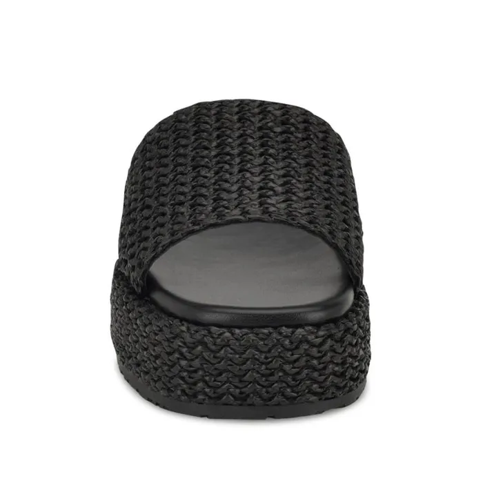 Nine West Sandals Women Keziah Flatform Slide Sandals Black Nine West Sandals Women Keziah Flatform Slide Sandals Black
