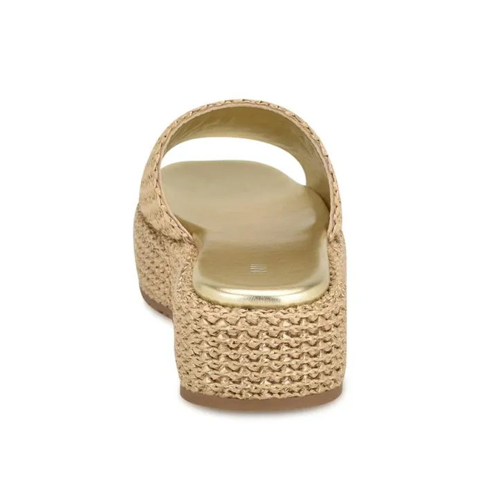 Nine West Sandals Women Keziah Flatform Slide Sandals Platino