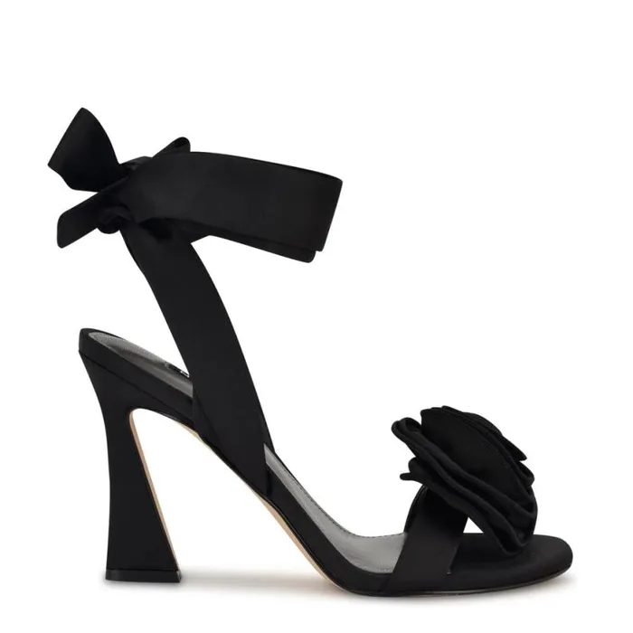 Nine West Sandals Women Krave Rosette Sandals Black