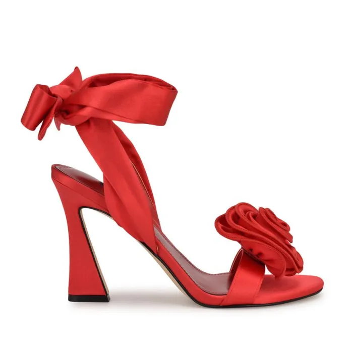 Nine West Sandals Women Krave Rosette Sandals Red