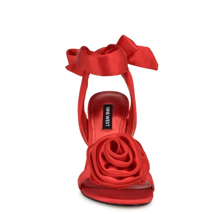 Nine West Sandals Women Krave Rosette Sandals Red