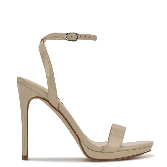 Nine West Sandals Women Loola Ankle Strap Sandals Light Natural