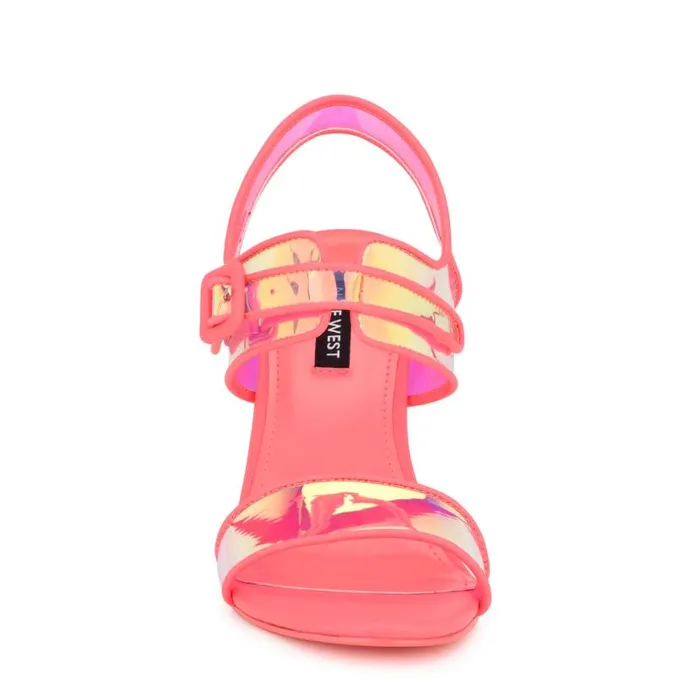 Nine West Sandals Women Lucile Clear Strappy Sandals Pink
