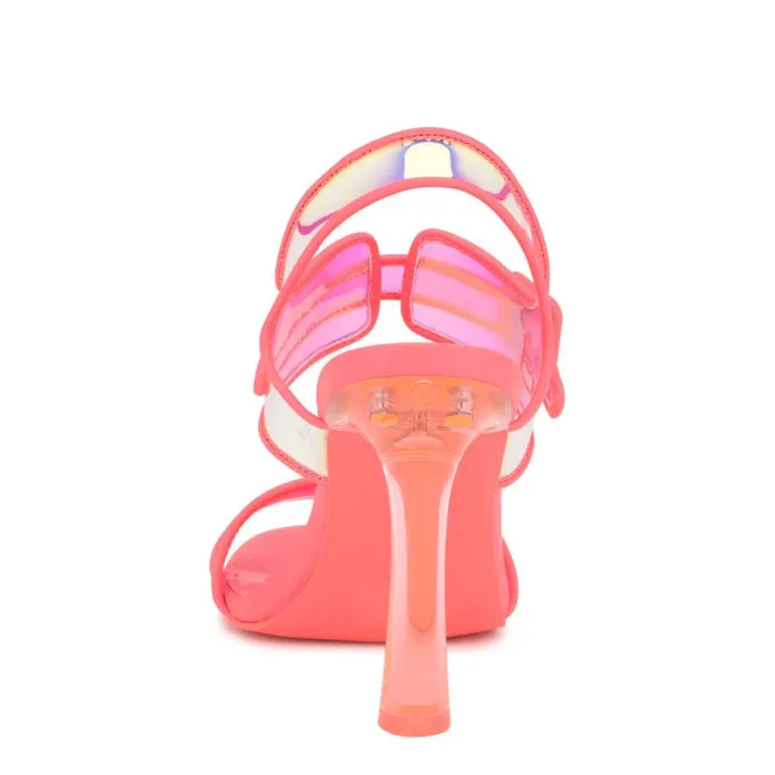 Nine West Sandals Women Lucile Clear Strappy Sandals Pink