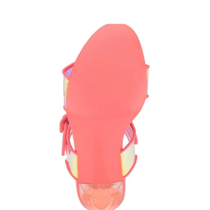 Nine West Sandals Women Lucile Clear Strappy Sandals Pink
