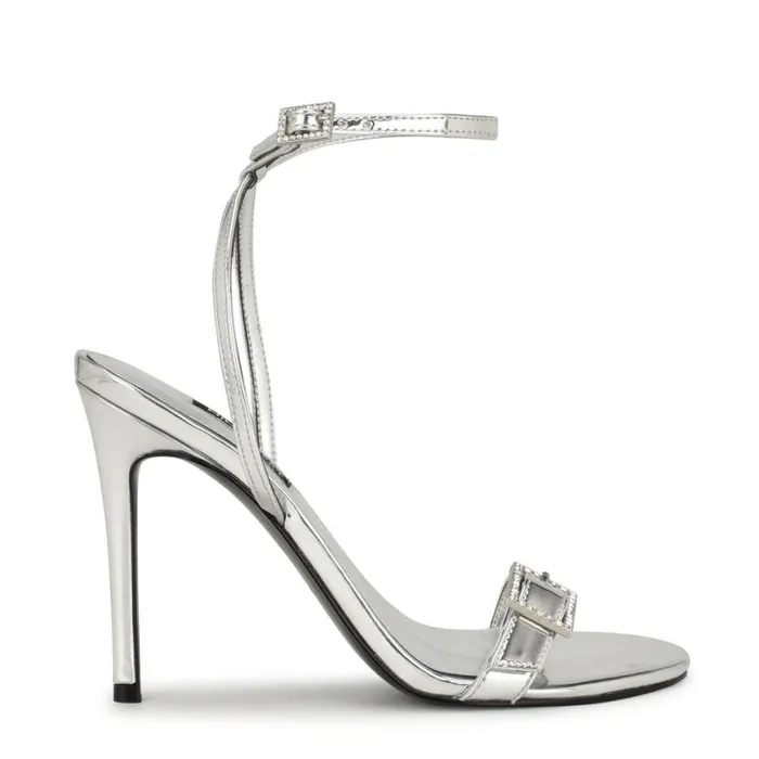 Nine West Sandals Women Moras Dress Sandals Silver
