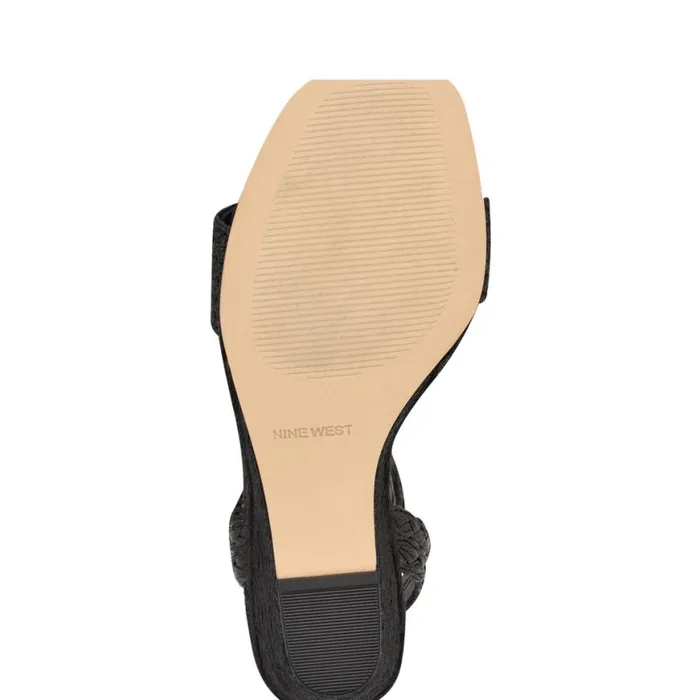 Nine West Sandals Women Nerisa Espadrille Wedge Sandals Black