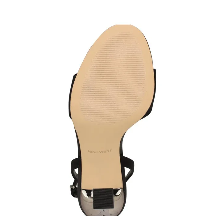 Nine West Sandals Women Neve Rosette Ankle Strap Sandals Black Nine West Sandals Women Neve Rosette Ankle Strap Sandals Black