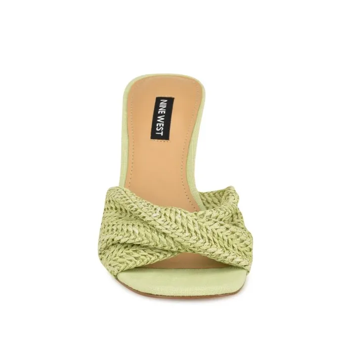Nine West Sandals Women Nikhil Twist Wedge Sandals Green Raffia Nine West Sandals Women Nikhil Twist Wedge Sandals Green Raffia