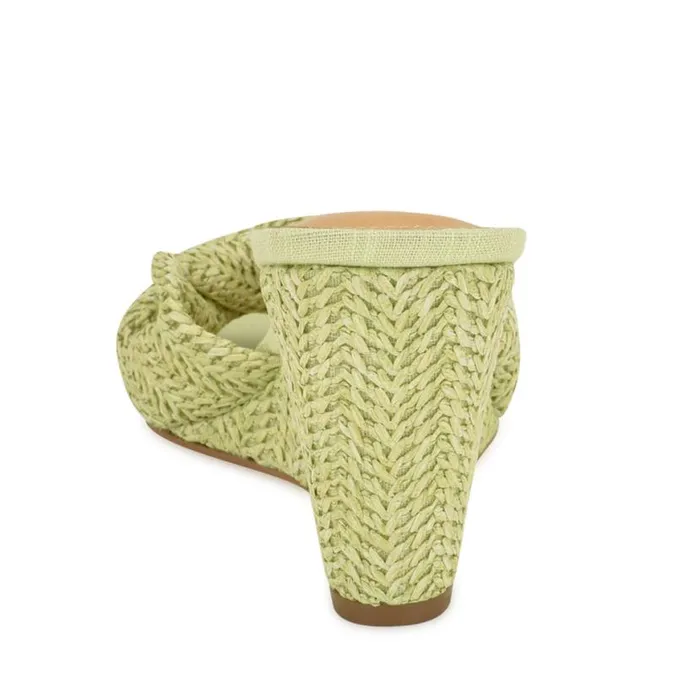 Nine West Sandals Women Nikhil Twist Wedge Sandals Green Raffia Nine West Sandals Women Nikhil Twist Wedge Sandals Green Raffia