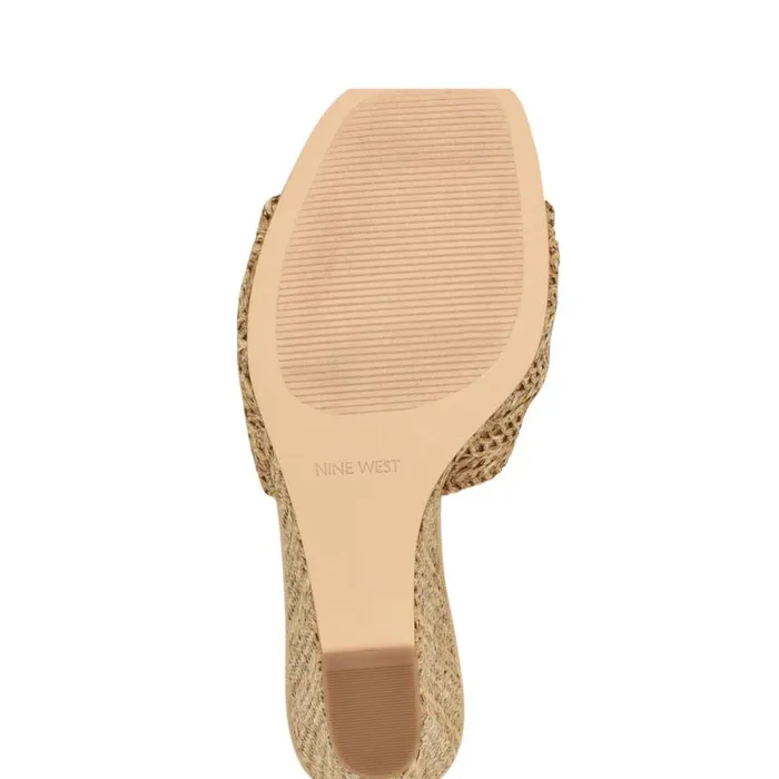 Nine West Sandals Women Nikhil Twist Wedge Sandals Natural Raffia Nine West Sandals Women Nikhil Twist Wedge Sandals Natural Raffia